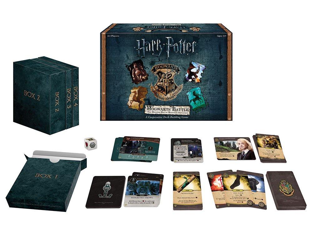 USAopoly Карточная игра Гарри Битва за Хогвартс Дополнение с Монстр-коробкой (Английская версия) Поттер