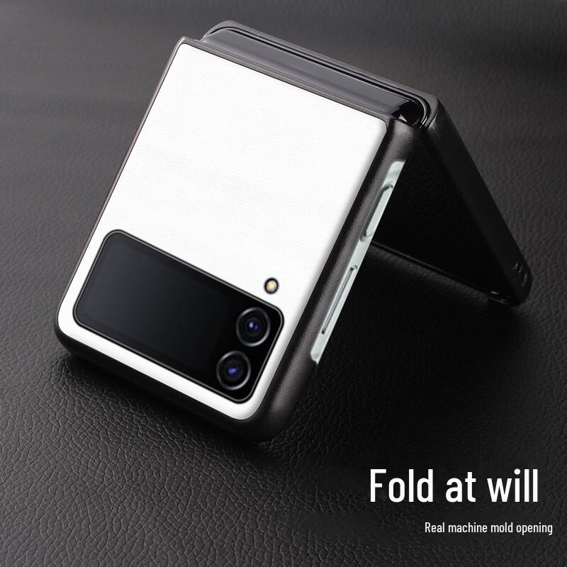 Защитный чехол из жидкой кожи Samsung ZFlip4 от падения с высоты: Цельный чехол