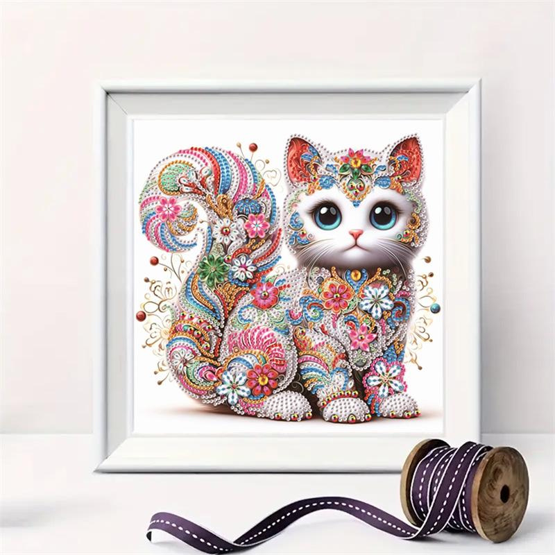 5D Abnormal Diamond Painting Set Kitten DIY Diamond Decorative Painting