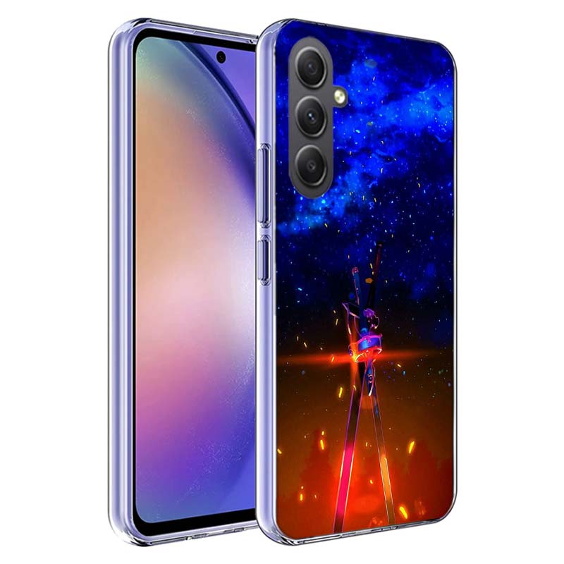 Чехол для телефона Samsung Galaxy A54 A34 A24 A14 A53 A33 A23 A13 A52S A32 A22 A12 Galaxy A03 A04 A02S A42 A73 с принтом из аниме Sword Art Online SAO
