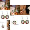 Christmas Acrylic Snowman Earrings With Silver Posts For Seasonal Gift Ideas