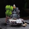Backflow Incense Holder Waterfall Incense Burner Home Decor Aromatherapy Ornament Incense Cones with Backflow Incense Cones