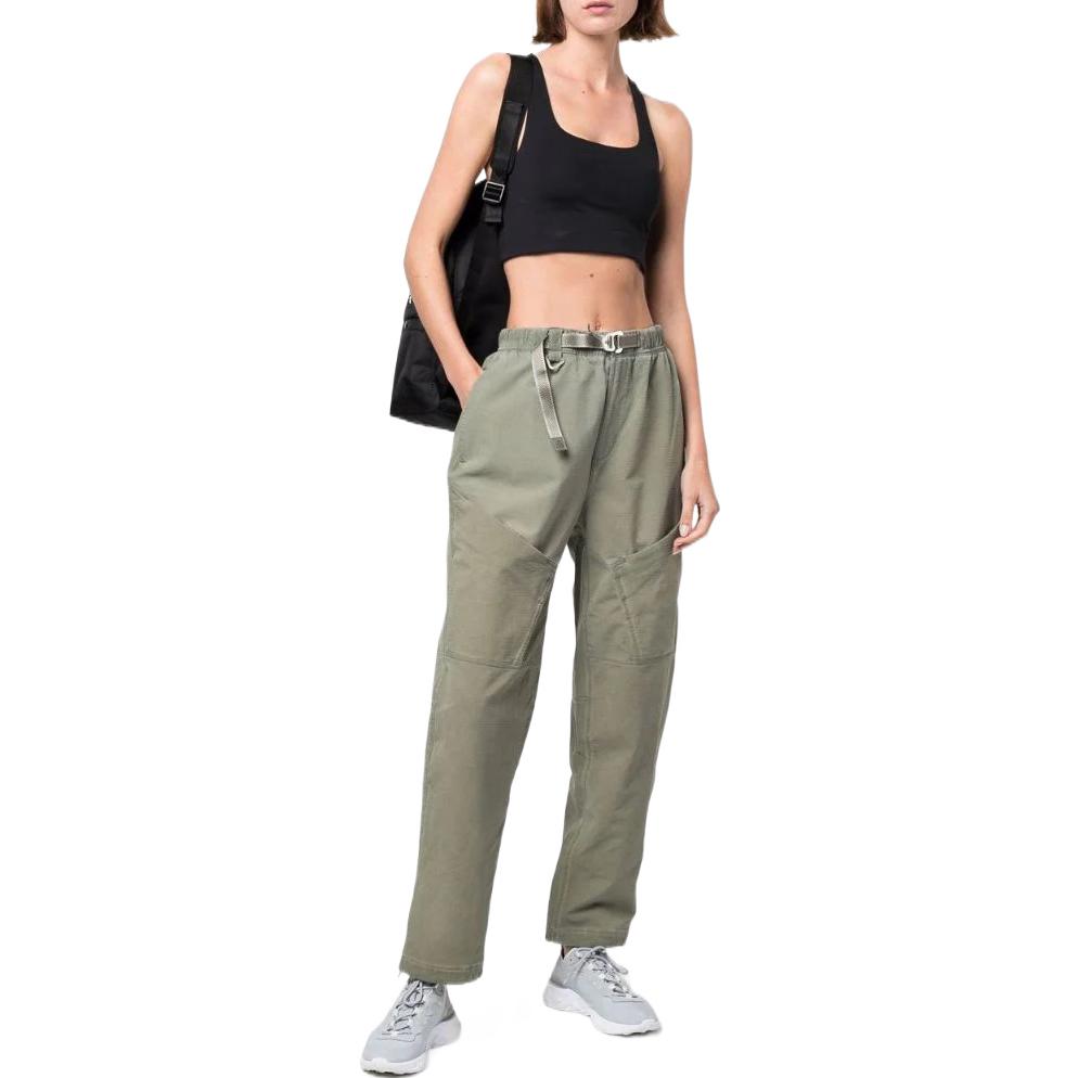 Nike FlyEase Trail Solid Color Belted Straight-Leg Casual Pants Women Bottoms Green DH3109-320
