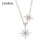 Женское ожерелье Lindon, кулон из медного сплава, циркон, модный подарок
