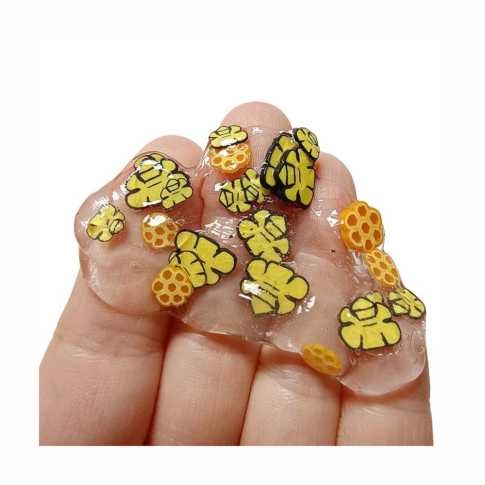 Polymer Clay Honeycomb Slice Bee Sprinkle for Kids Diy Craft Clay Nail Art Scrapbook Decoration