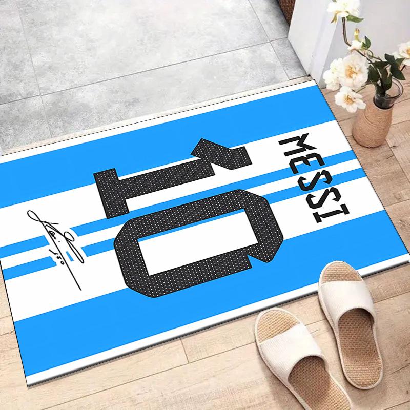 1pc Football Star Design Printed Area Rug Carpet for Bedroom Living Room Home Decor Rugs Mat Non Slip Mat Rug for Bedside