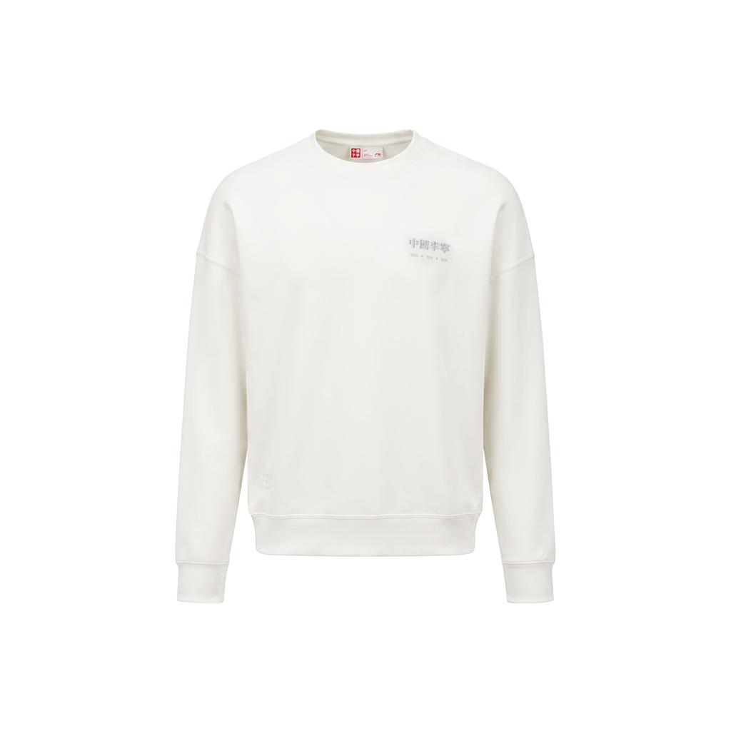 Men's Li-Ning Sweatshirts Men's Ivory Crew Neck Moderate