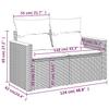7 piece Garden Sofa Set with Cushions Black Poly Rattan