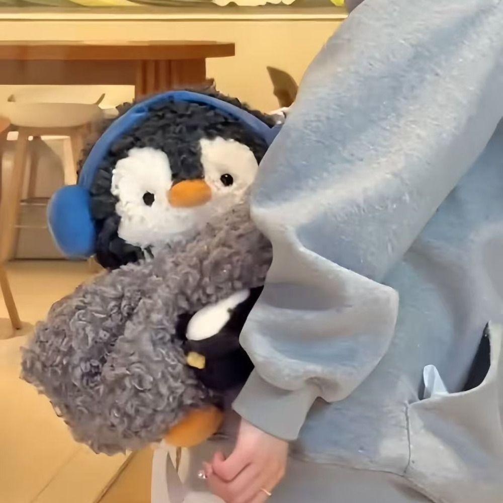 Doll Penguin Crossbody Bag Plush Toy Animal Shoulder Bag Creative Children Backpack Gift