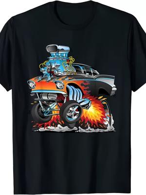 Классическая футболка Hot Rod с изображением маслкара 1950-х годов