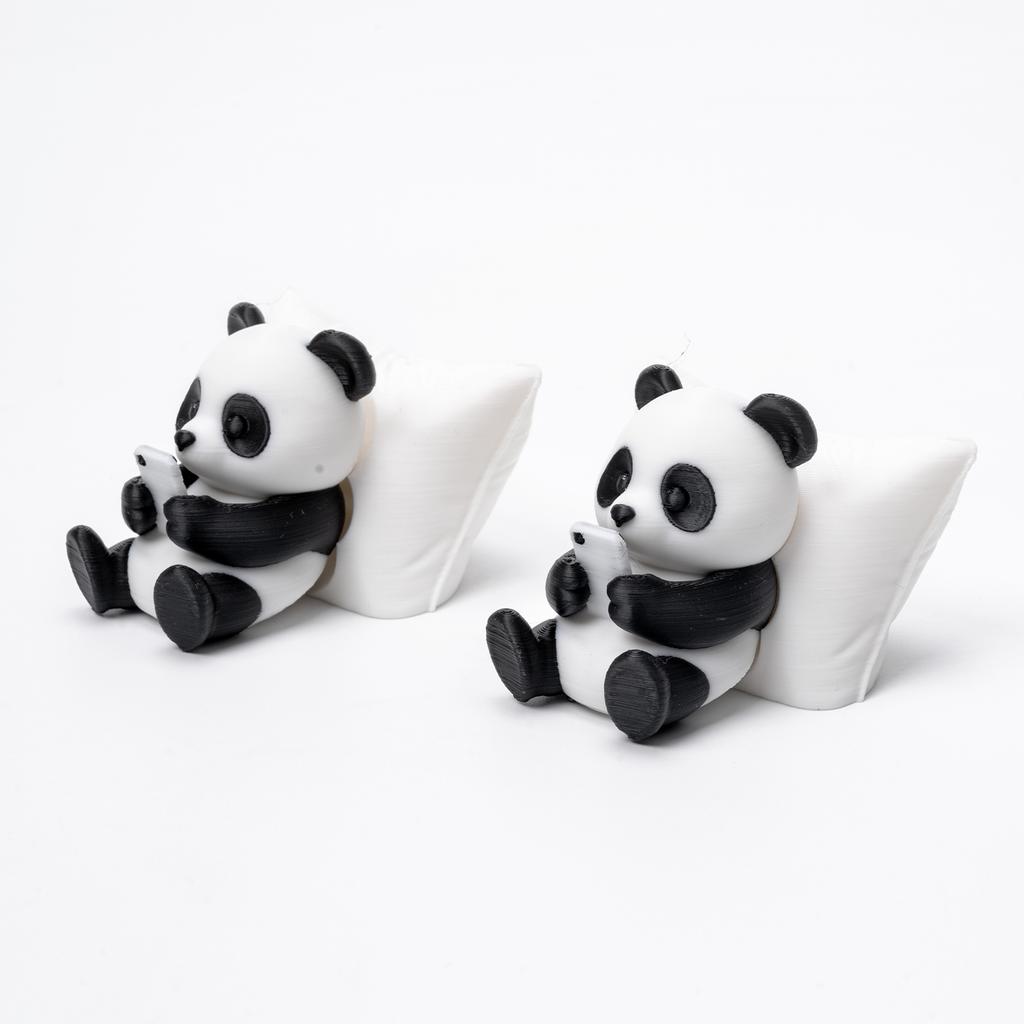 Funny Lazy Panda Figurine 3D Printed Animal Statue Phone Scrolling Desk Decor Cute Office Gift For Coworkers & Gamers