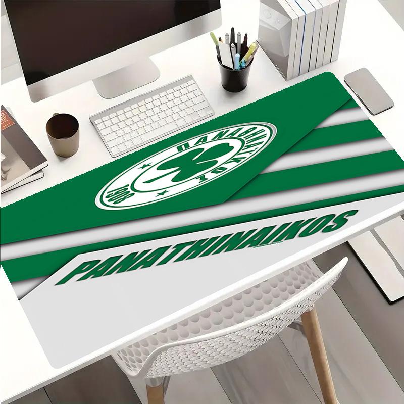 Коврик для мыши Panathinaikos FC - Нескользящая резиновая основа, Гладкая поверхность для работы, игр, офиса и домашнего использования, Настольный коврик для мыши