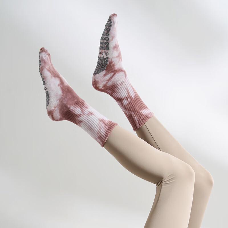 OEING Non-Slip Tie-Dye Yoga Pilates Socks