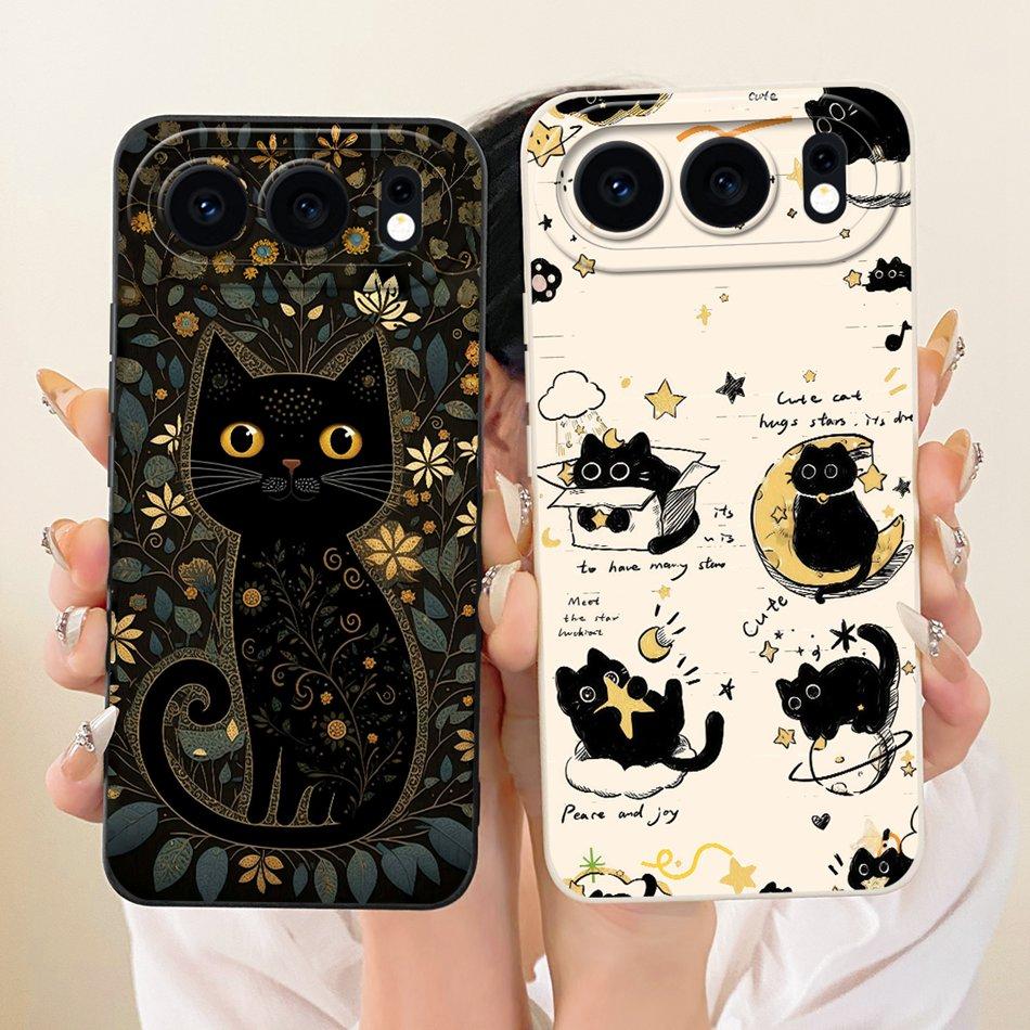 For Honor 500 5G 2026 Cute Cat Flower Cartoon Phone Case For Honor 500 MEY-AN00 Shockproof Soft Silicone Covers Bumpers