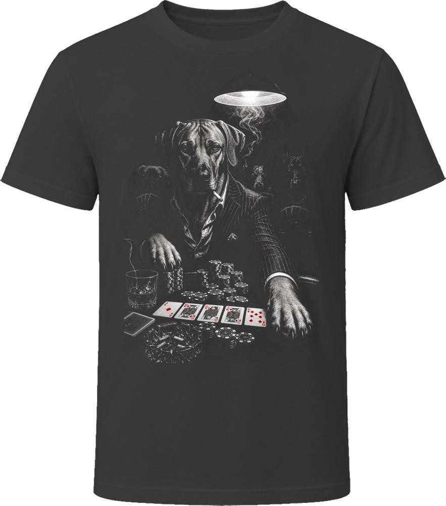 Rhodesian Ridgeback Dog Playing Cards Midnight Poker Game T-Shirt
