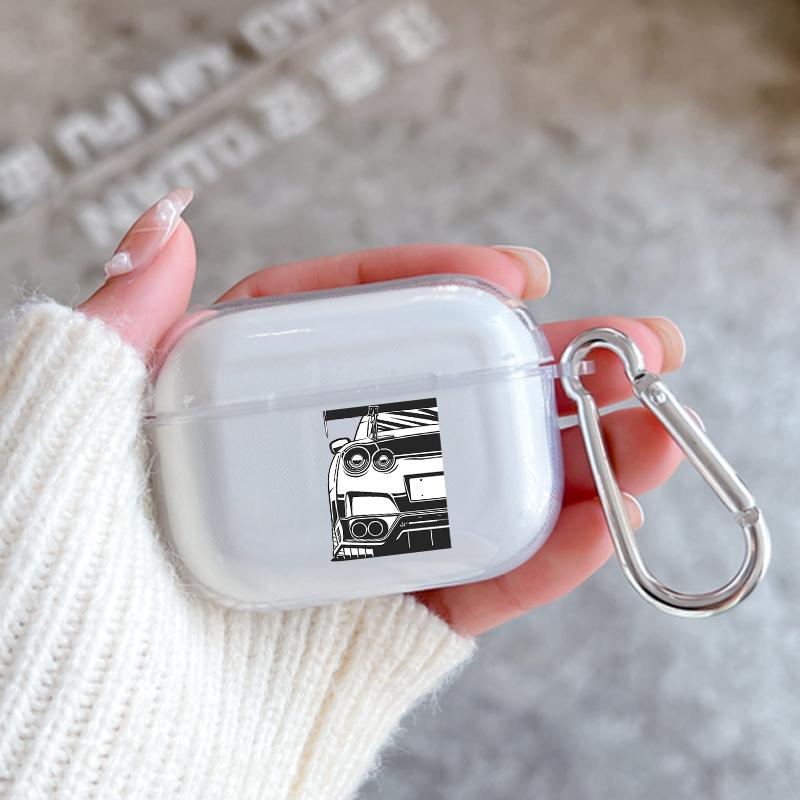 Силиконовый чехол для Apple Airpods 2 1 Чехлы для наушников с крючком Япония JDM Спортивный автомобиль Для Airpod Pro 3 Pro2 Прозрачные защитные чехлы