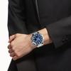 Casio EDIFICE Модные Мужские Часы 100 метров Водонепроницаемые Солар Кварцевые Стальной Ремешок Синий Циферблат ECB-2300D-2A