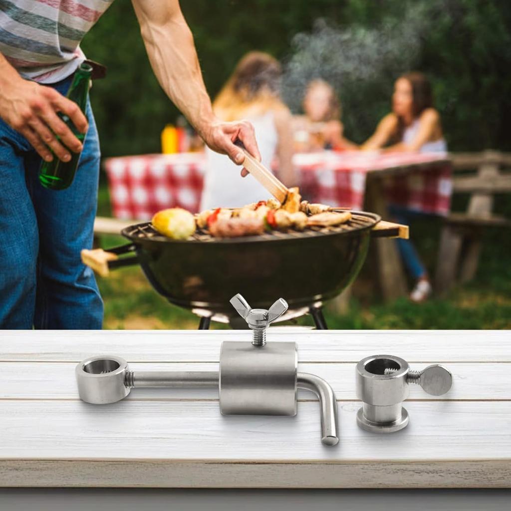 BBQ Oven Balance,Skewer BBQ Rod Limiter Stainless Steel Weight Balancer BBQ Rod Balance Skewer,Limiter Rotisserie Roast Chicken Set