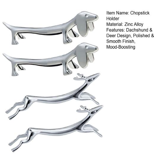 4 шт. держатель для палочек для еды милый такса олень форма цинковый сплав ложка вилка подставка подставка для палочек домашняя кухня гаджет