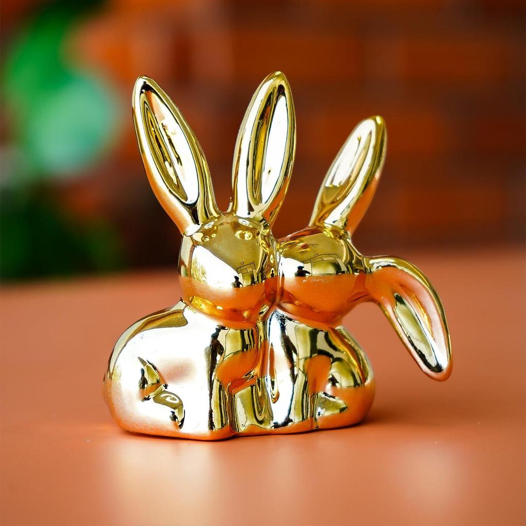 Rabbit Show Pieces for Home Decor Living Room Garden Decorative Items | Cute Animals Showpieces Gift Item for Decoration