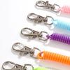 Keychain Lanyard Spiral Spring Coil Keyring Key Hooks Stretch Spring Coil Anti-lost Lobster Clasp