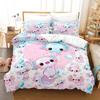 Kawaii Animal Axolotl Bedding Set Bed Cover Adult Kid Bedroom Decor Duvet Cover Pillow Case Set Single Twin Full Queen King Size