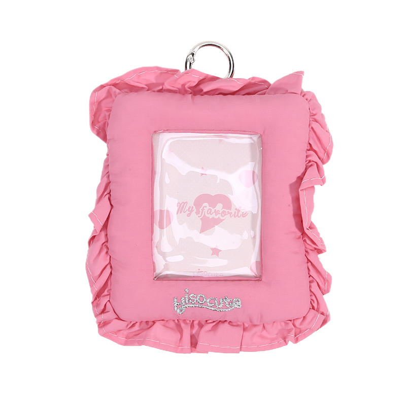 3 Inch Dopamine Cute Photo Card CaseSmall Item Storage Pouch Soft Pillow Shaped Photocard Holder K-Pop Idol Card Sleeve Bag Pendant