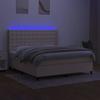 Maison Exclusive - Sommier à lattes de lit matelas et LED Crème 180x200 cm Tissu