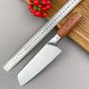 Meat Cleaver Stainless Steel Slicing Knife Laser Damascus Pattern Meat Chopping Butcher Knife Wood Handle Kitchen Chef Knife