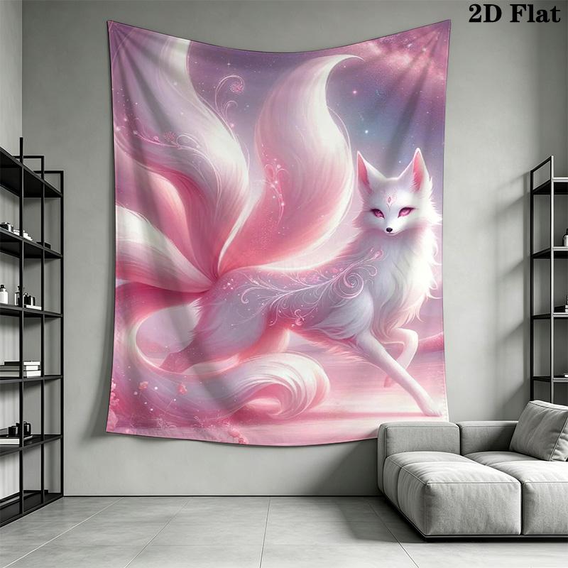 Glamorous pink fox Pattern Home Decor Tapestry, Wall Hanging, Decorative RV Wall Cloth.ZGT0914212