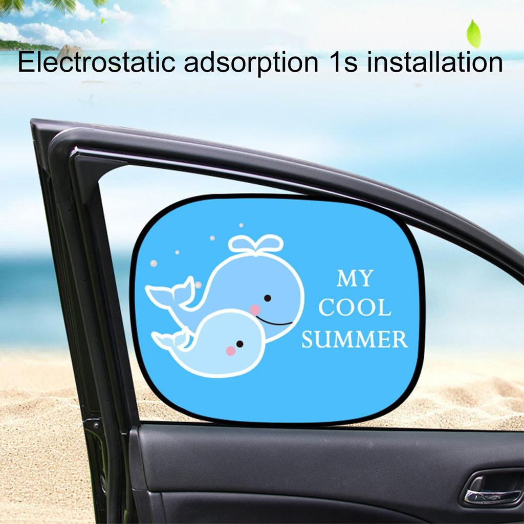 2 шт. солнцезащитный козырек на боковое окно автомобиля с рисунком из мультфильма, автомобильные солнцезащитные козырьки, протектор, складной автомобильный чехол для детей, стиль автомобиля