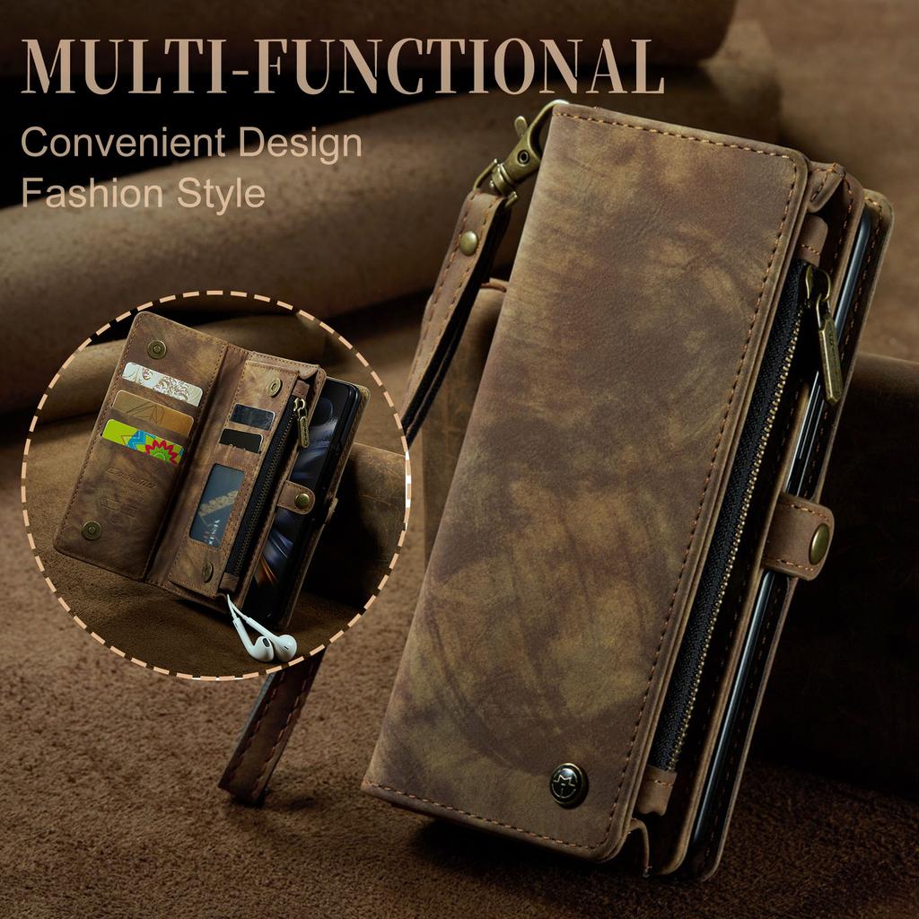 Anti-Shock Leather Cell Phone Case for Samsung Galaxy Z Fold 4 Fold5 Fold4 Fold 5 Zfold4 Zfold5 Full Body Card Slot Cover