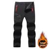 Уличные прилегающие мужские и женские ветрозащитные брюки софтшелл - Теплые на флисовой подкладке для осенне-зимнего катания на лыжах