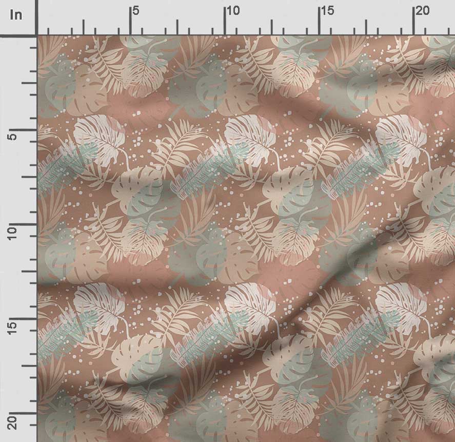 Soimoi Принт с листьями, хлопковый батист, ткань для квилтинга, продаваемая во дворе, хлопчатобумажная ткань средней плотности шириной 42 дюйма,