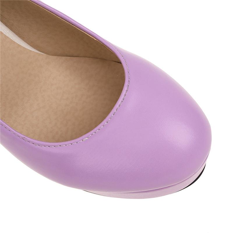 Женские туфли на высоком каблуке, универсальные, водонепроницаемые, на толстом каблуке, большого размера, с неглубоким горлом, на все сезоны