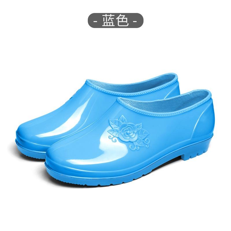 Fashion rain shoes women's trend short tube water shoes four seasons outside work shoes medium tube waterproof, nonslip and wearresistant rain boots