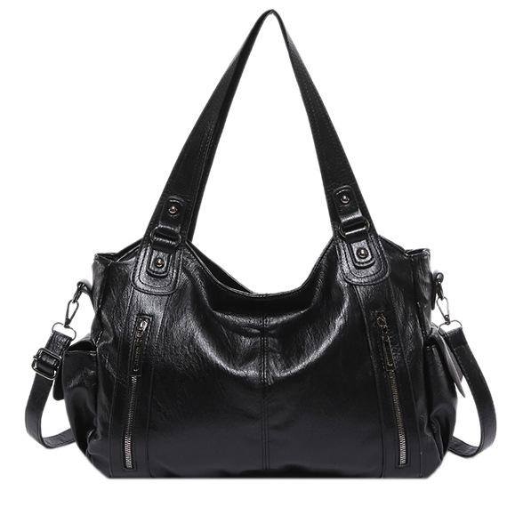 Мягкие внутренние отделения сумки через плечо 2025 Высококачественные контрастные цвета сумки для женщин Модные женские сумки из искусственной кожи на молнии