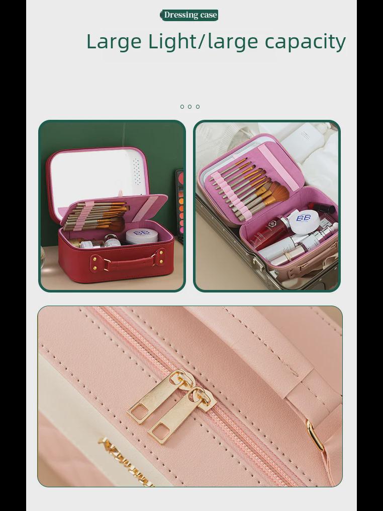 Светодиодная косметичка с большим зеркалом: Новая тенденция 2024 года в хранении косметики в путешествиях