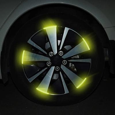Светоотражающие наклейки на ступицы колес автомобиля, полосатая лента для автомобилей и мотоциклов, декоративные наклейки, автомобильная наклейка, автомобильные аксессуары для экстерьера, 20-60 шт.