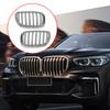 1 Pair Car Grilles 51137113733 51137113734 Anti-scratch ABS Car Front Hood Grill Front Upper Grilles for BMW X5 E53 04-06