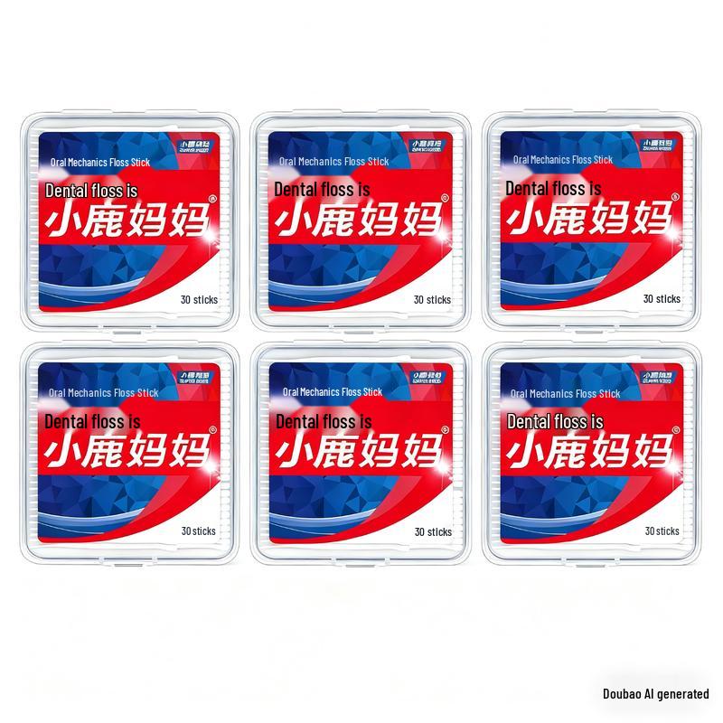Little Deer Mom Dental Floss Picks (6-Box Pack)