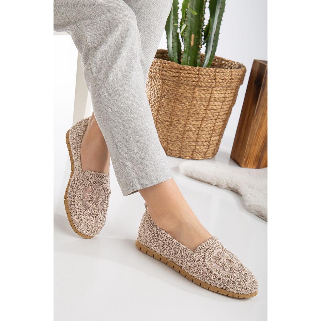 Женские вязаные балетки. Обувь для мам. Повседневная обувь. Кружевные балетки.