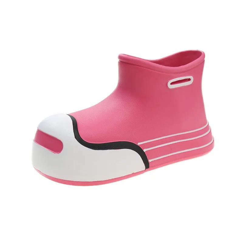 Резиновые сапоги женские 2024 новые модные кавайные водонепроницаемые резиновые туфли милые детские женские резиновые сапоги удобные садовые рабочие туфли женская обувь