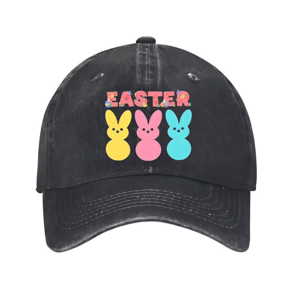 Кепка с вышивкой Easter Peeps Bunny, хлопковая, повседневная, регулируемая, для мужчин и женщин