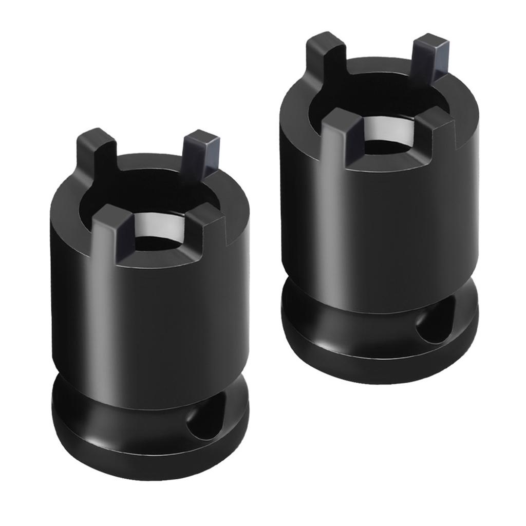 2 шт. Насадка-ключ для угловой шлифмашины, адаптер для торцевой головки 1/2 дюйма, 4-контактный приводной ключ для аккумуляторного ударного инструмента, инструмент для снятия