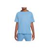 Тренировочная футболка с круглым вырезом Nike Dri-FIT однотонная для детей Топы Aegean-Storm Black FB1292429