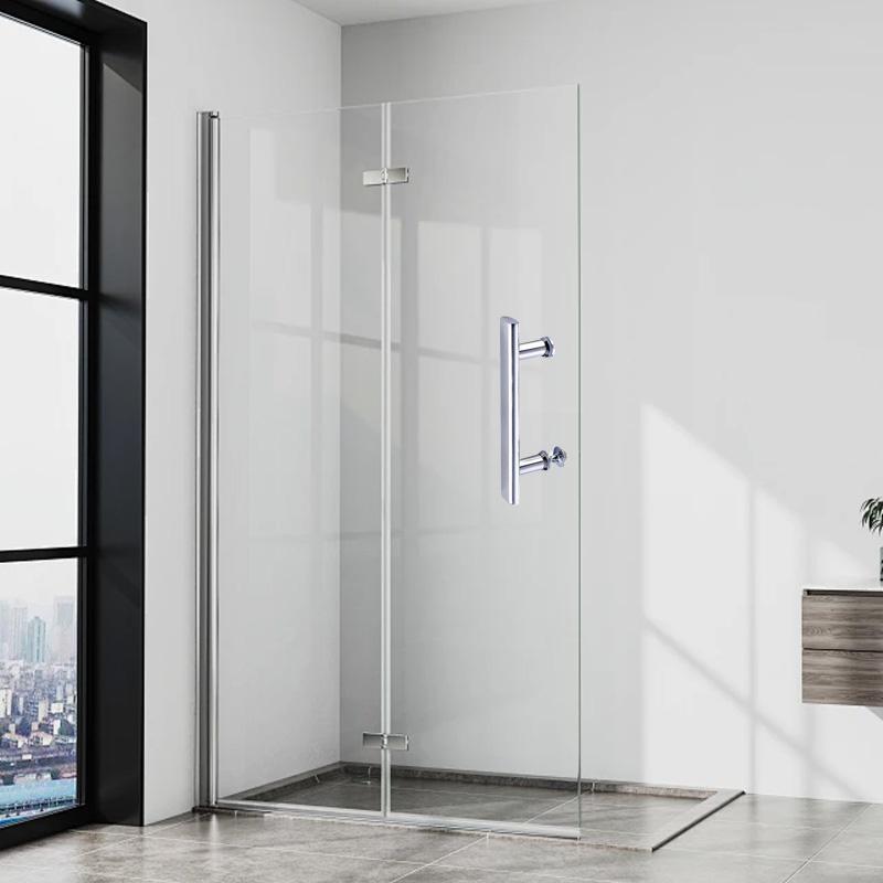 2 шт./упак. серебряная ручка для двери душевой кабины, ручка для стеклянной двери ванной комнаты, сделай сам, нержавеющая сталь, 145 мм, центры отверстий, ручка для двери душа