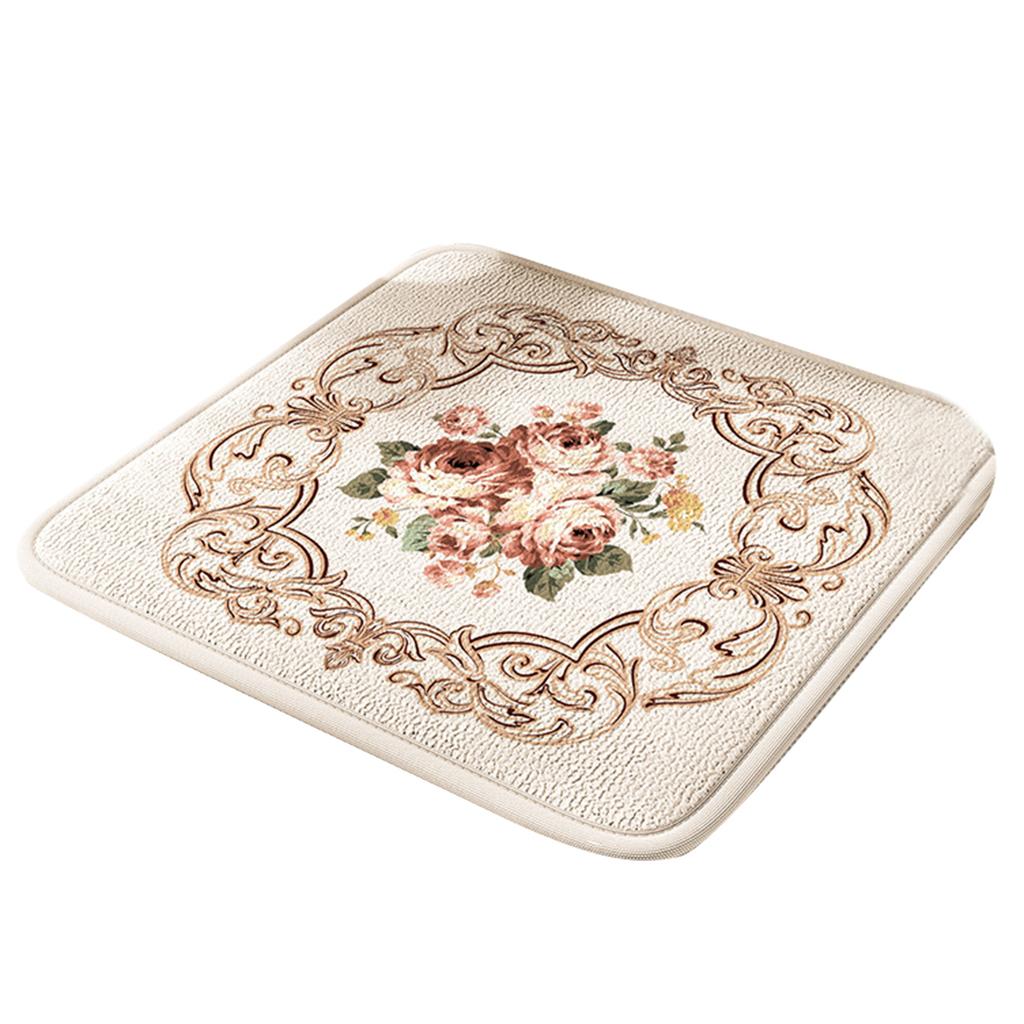Подушки на сиденье из пены с эффектом памяти с нескользящим цветочным узором, квадратные подушки для повышенного комфорта и поддержки
