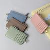 Japanese Style Ultra-Thin Mini Coin Wallet with Zipper and Multi-Card Slots In Genuine Leather