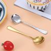 Household Stainless Steel Korean Spoon Household Kitchen Spoon Capacity Gold Silver Mirror Polished Cutlery Coffee Cutlery
